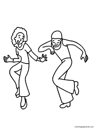 dancing coloring pages printable for