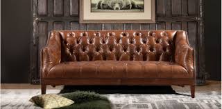 Two Seater Brown Leather Sofa 3292