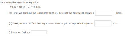 Let S Solve The Logarithmic Equation
