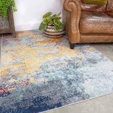 modern colourful abstract rug small