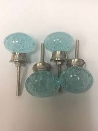 Blue Glass Knobs For