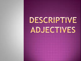 PPT - Descriptive adjectives PowerPoint Presentation, free download -  ID:4525472