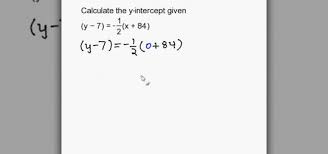 Equation In Point Slope Form Math