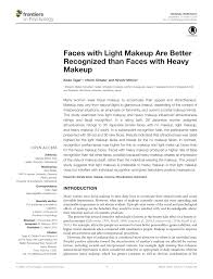 pdf faces with light makeup are better
