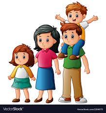 happy family cartoon royalty free