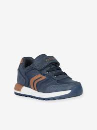 Alben Boy B Trainers For Baby Boys By Geox Blue Dark Solid With Design