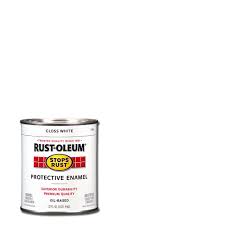 Rust Oleum Stops Rust 1 Qt Protective Enamel Gloss White Interior Exterior Paint