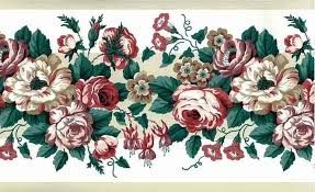 Waverly Roses Vintage Wallpaper Border