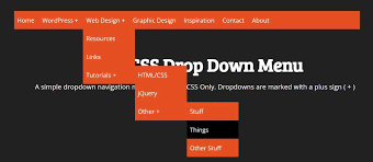 drop down navigation menu html code