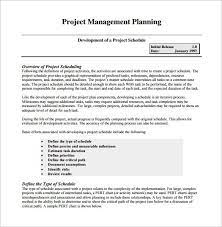 project management schedule templates