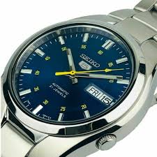 seiko 5 automatic stainless steel blue