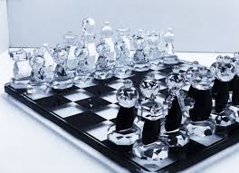 Handmade Crystal Chess Set Luxury Cut