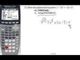 Ib Math Solving Polynomial Equation