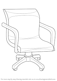 how to draw an office chair furniture