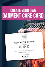 It needs all the trappings of a successful business as well. Garment Care Instructions Card Template Apparel Tag Diy Custom Clothing Label Laundry Instructions Custom Clothing Labels Laundry Symbols Diy Custom