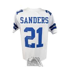 Jackson state football coach deion sanders calls out to his players during the first half of sunday's win over edward waters in jackson, mississippi. Deion Sanders Autographed Dallas Cowboys Custom Football Jersey Bas Coa Steel City Collectibles