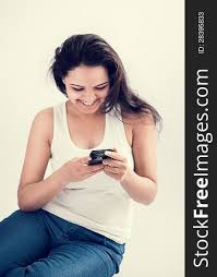 Indian Girl With Mobile Smart Phone 2 - Free Stock Images & Photos -  28395833 | StockFreeImages.com