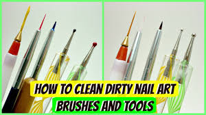 how to clean nail art brushes and