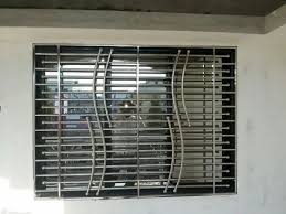 modern stainless steel window grill
