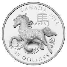 Silver Coin Lunar Calendar Year Of The Horse Canada 15 Dollars