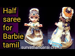 barbie doll halfsaree dressing in tamil