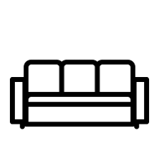 free sofa icon in line style