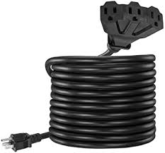 Powtech heavy duty 12 ft air conditioner and major appliance extension cord ul listed 14 gauge 125v 15 amps 1875 watts grounded. Extension Cord Outdoor Shinekee 6ft 12 Gauge Ul Listed Heavy Duty All Weather Indoor Outdoor Use Triple Outlet Extension Cord 12awg 125vac 15amp 1875watt For Outdoor Garden Electric Appliances Amazon Com