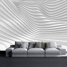 gray and white linings 3d custom wall