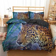leopard bedding set 3d black