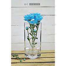 Square Glass Vase Thick Handmade Clear