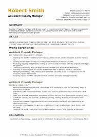 Commercial Assistant Property Manager Resume gambar png