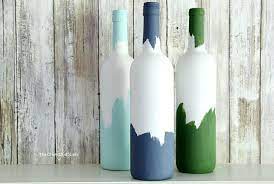 Painted Decorative Wine Bottles The