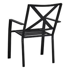 Grammercy Black X Back Outdoor Dining Chair