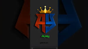 ajay name into brand logo shorts