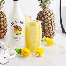 pineapple spears in malibu rum p