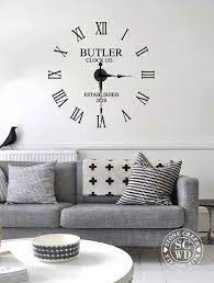 Large Wall Clock Decal Custom Family