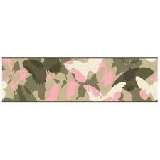 40 Pink Camouflage Wallpaper Border