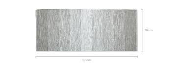 grey ombre cotton runner 76 x 183cm no pile nova by castlery
