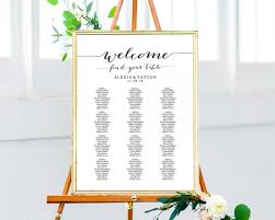 Wedding Seating Chart Wedding Sign Seating Chart Poster