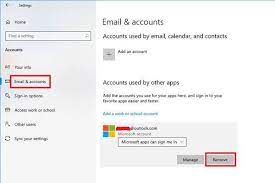 remove account from windows 11
