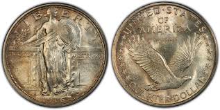1916 25c Standing Liberty Regular Strike Pcgs Coinfacts