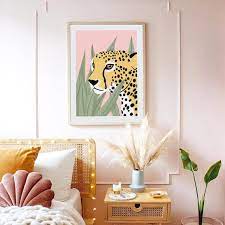 Jungle Cheetah Wall Art Print Bedroom