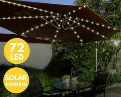72 Led Solar Parasol Light Garden