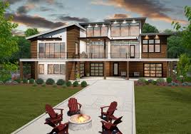 modern multi generational house plan by