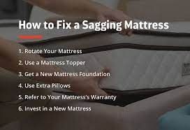sagging mattress how to fix a sagging