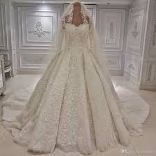 Vintage Wedding Dresses Sweep Train Lace Applique Sequins Beads Long Sleeve Wedding Gowns Hollow Back Plus Size Bridal Dress Modern Wedding Dress Pink