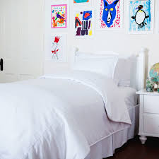 Solid White Kids Bedding Traditional