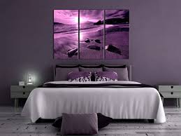 Canvas Wall Art Purple Sunset