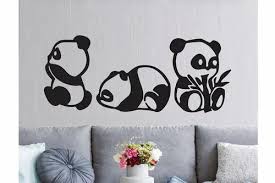 Pv Baby Panda Mdf Wall Hanging Frame