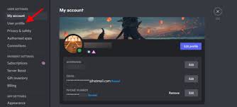 your discord profile on pc and mobile